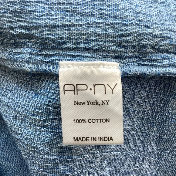 Scully NEW Embroidered Chambray Blouse Bell Sleeves NWT XL - Picture 7 of 8